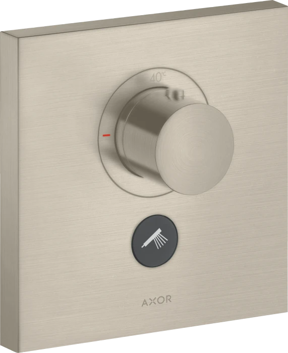 Hansgrohe Axor ShowerSelect Thermostat HighFlow Unterputz eckig für 1 Verbraucher und einen zusätzlichen Abgang brushed nickel