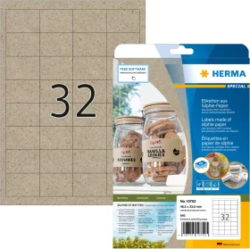 Herma Etiketten, 48.3x33.8mm, braun, matt, 20 Blatt (640 Etiketten)