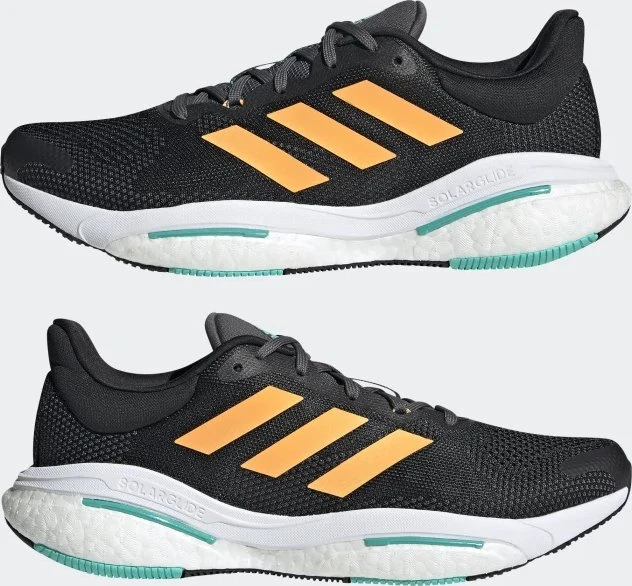 adidas Solar Glide 5 core black/flash orange/mint rush (Herren)