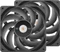 Thermaltake ToughFan 12 Pro High Static Pressure PC Cooling Fan schwarz, 120mm, 2er-Pack Vorschaubild