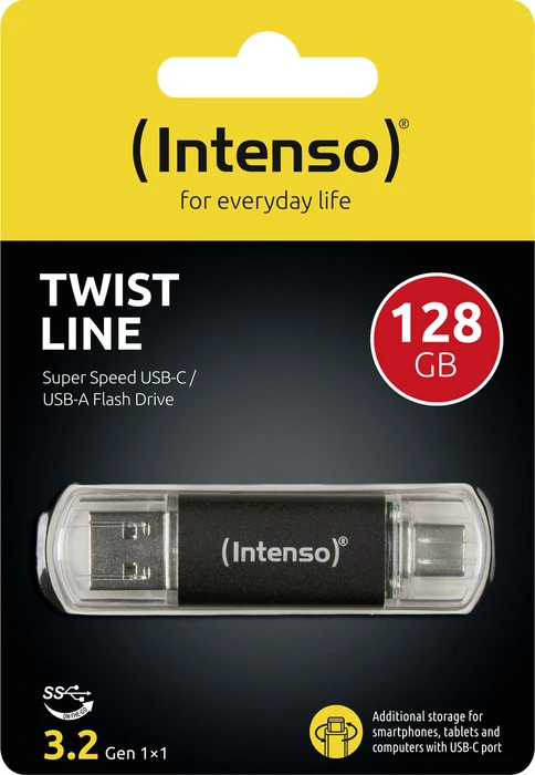 Intenso Twist Line 128GB, USB-A + USB-C, USB 3.2 Gen 1×1