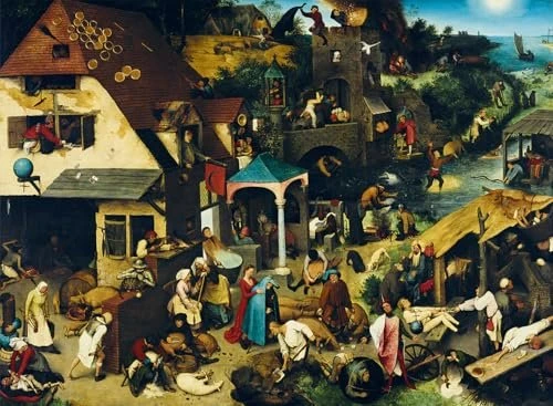 Bluebird Puzzle Pieter Brueghel the Elder Netherlandish Proverbs, 1559