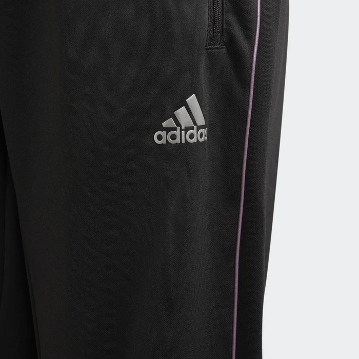 adidas Winter Glam Fleece Loose Trainingshose lang black/matt purple metallic (Junior)