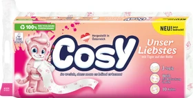 Cosy Unser Liebstes Toilettenpapier 3-lagig weiß,    10 Rollen