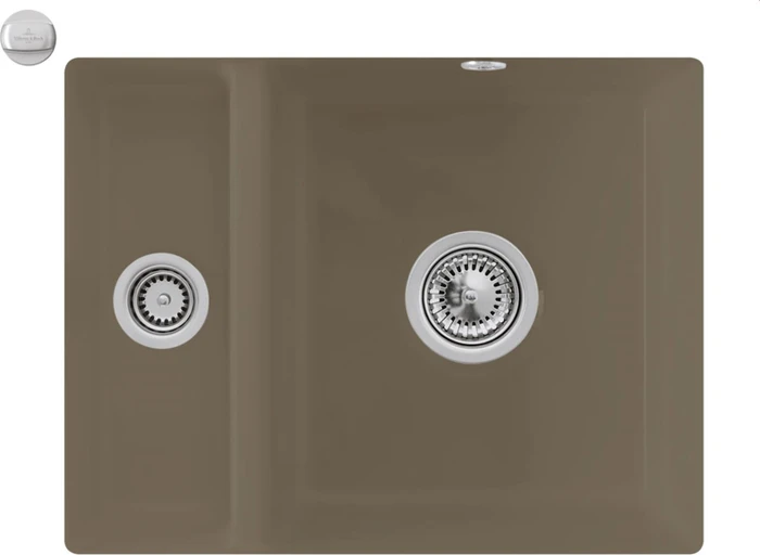 Villeroy & Boch Subway 60 XU Unterbau Becken rechts mit Ablauffernbedienung timber