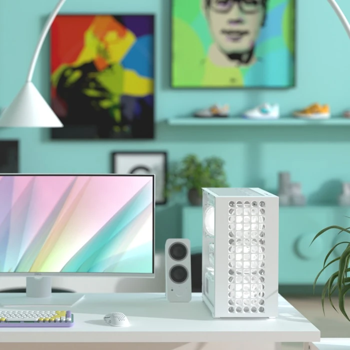 AeroCool D302A White, inkl. 4x Lüfter, Glasfenster
