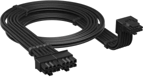 Corsair PSU Cable Type 4 - 12+4-Pin 12V-2x6 Cable, schwarz, 90° gewinkelt, 65cm, Stil B - Sense-Pins oben (CP-8920348)