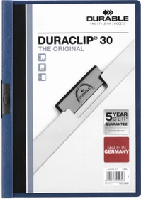 Durable Duraclip 30 Klemmmappe, A4, dunkelblau/transparent