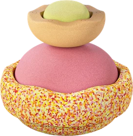 Stapelstein Inside small 4-tlg. warm pastel
