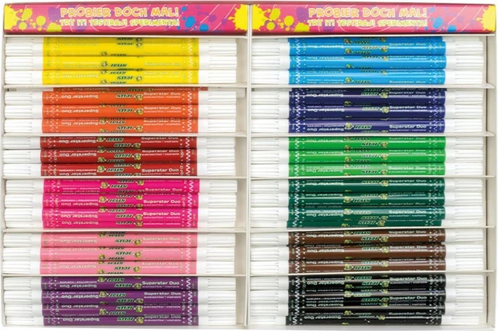 Jolly Superstars Duo Doppelfasermaler Classpack sortiert, 72er-Set
