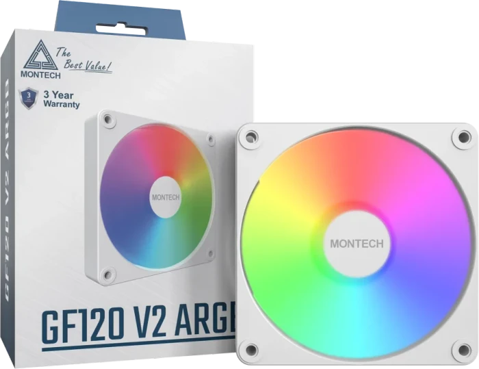 Montech GF120 V2 ARGB, weiß, 120mm