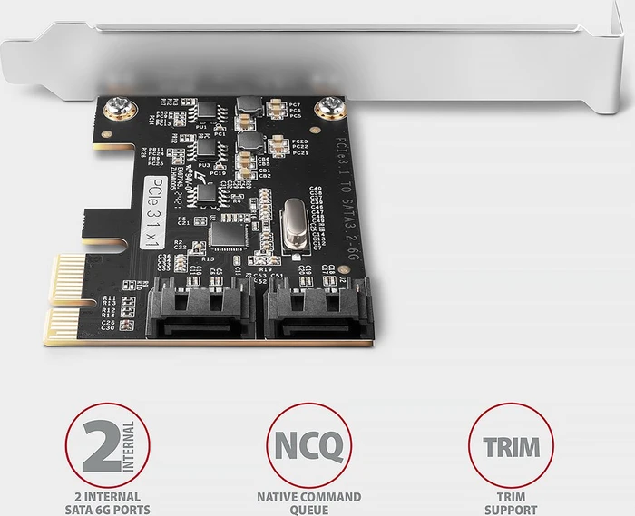 Axagon 2x SATA 6Gb/s, PCIe 3.0 x1