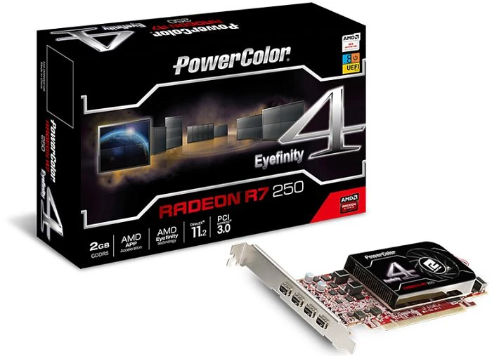 PowerColor Radeon R7 250 Eyefinity 4 LP Edition, 2GB GDDR5, 4x mDP