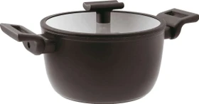 Sambonet Titan Pro Aluminium-Antihaft schwarz Fleischtopf mit Deckel 24cm 5.5l