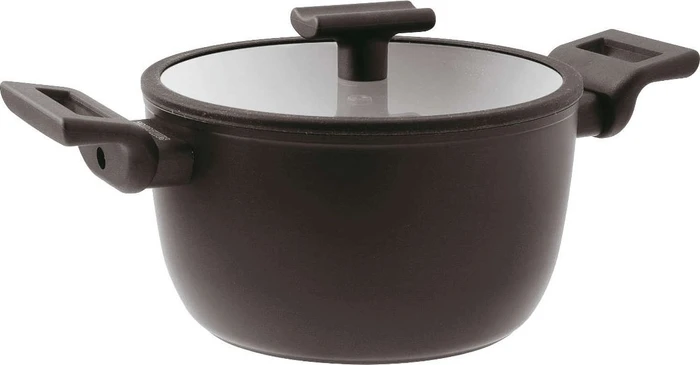 Sambonet Titan Pro Aluminium-Antihaft schwarz Fleischtopf mit Deckel 24cm 5.5l