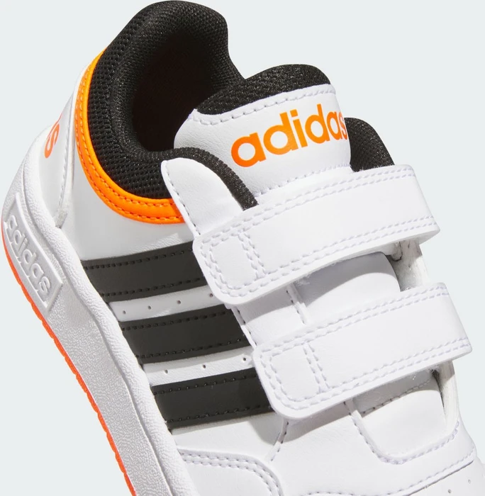 adidas Hoops cloud white/core black/impact orange (Junior)
