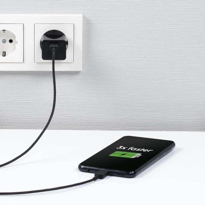 Hama Schnellladegerät USB-C PD/Qualcomm Mini-Ladegerät 25W schwarz