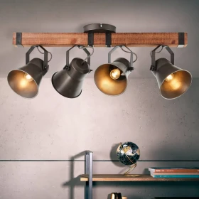 Brilliant Decca Spot 4-flammig schwarz