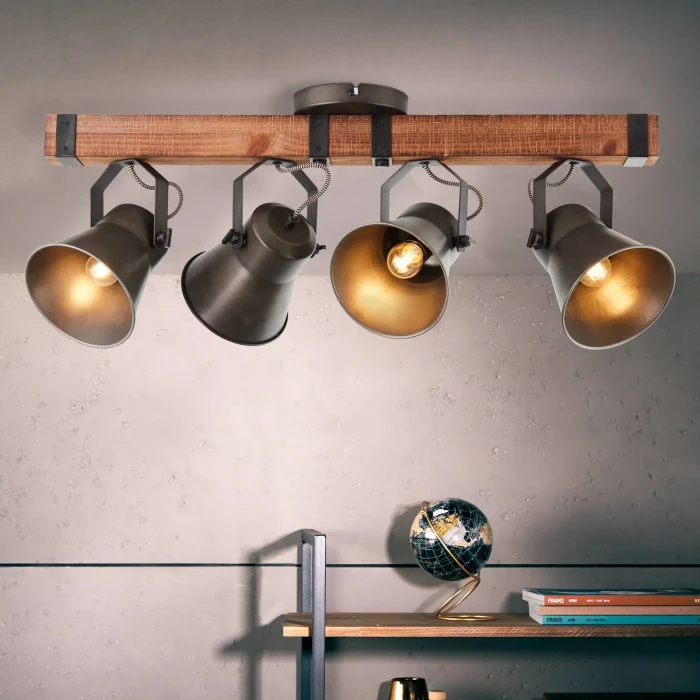 Brilliant Decca Spot 4-flammig schwarz