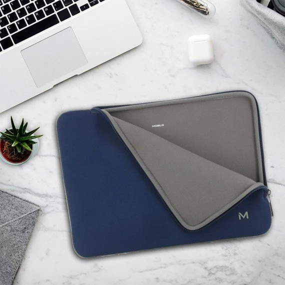 Mobilis Skin 14-16" Sleeve Notebook-Hülle, navy blau/grau