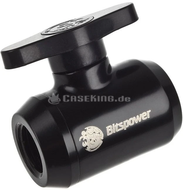 Bitspower Absperrhahn G1/4" matt schwarz (BP-MVV-MBKBK)