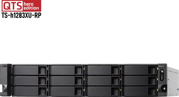 QNAP QuTS hero TS-h1283XU-RP-E2136-32G, 32GB RAM ECC, 2x SFP+ 10Gb/s, 2x RJ-45 10GBase-T, 2HE
