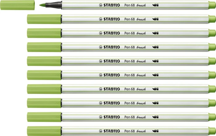 STABILO Pen 68 brush pistaziengrün, 10er-Pack