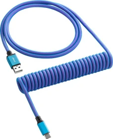 CableMod Classic Coiled Keyboard Cable USB Micro-B auf USB-A, Tastaturkabel (Spiral-Textilkabel), 1.5m, Galaxy Blue