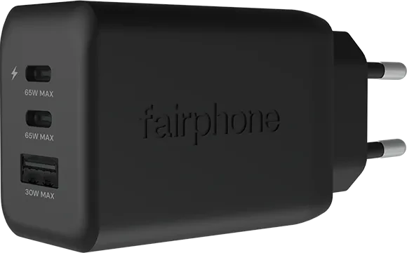 Fairphone 3-Port Ladegerät 65W (EU) schwarz