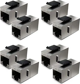 deleyCON Keystone Modul RJ-45 Modularkupplung, Cat6a, 8er-Pack
