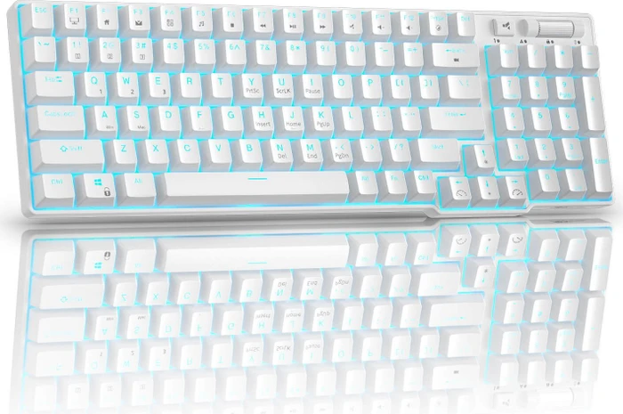 RK Royal Kludge RK96 96% Wireless, LEDs blau, hot-swap, RK RED, USB/Bluetooth, US