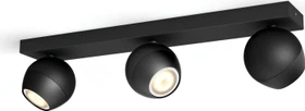 Philips Hue White Ambiance Buckram 3-flammig schwarz