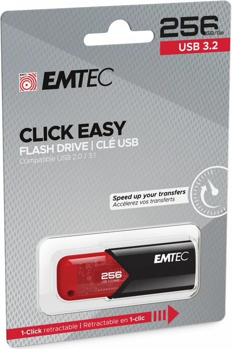 Emtec B110 Click Easy 3.2 256GB rot, USB-A, USB 3.2 Gen 1×1