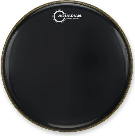 Aquarian Classic Clear Black Gloss Resonant 18"