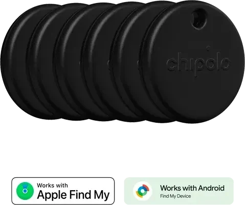 Chipolo Pop schwarz, 6er-Pack