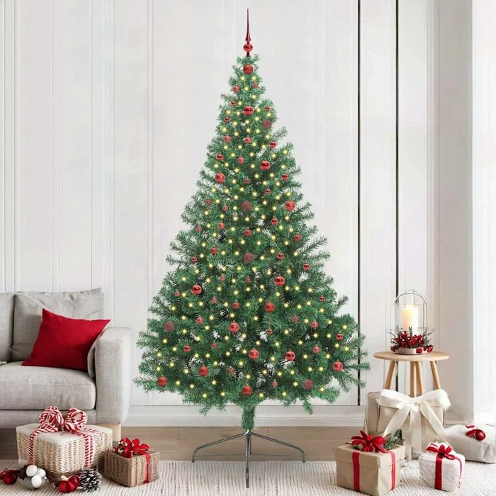 vidaXL Künstlicher Weihnachtsbaum, 240cm, inkl. LED-Beleuchtung (3397037)