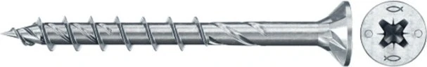 fischer PowerFast FPF II CZP BC 30 PZ3 Spanplattenschraube, 6x80mm, 30 Stück