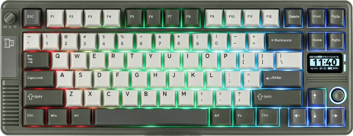 Epomaker RT85 Wireless, Green White, LEDs RGB, hot-swap, Epomaker Wisteria V2, USB/Bluetooth, US