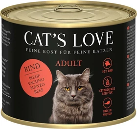 Cat's Love Rind Pur mit Distelöl und Löwenzahn, 1.20kg (6x 200g)