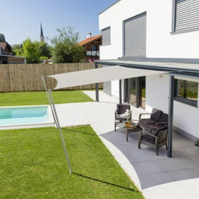Windhager Cannes Sonnensegel 300x300cm hellgrau