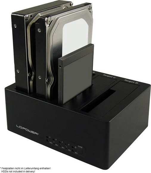 LC-Power LC-DOCK-U3-4B Dockingstation, USB-B 3.0/eSATA 3Gb/s
