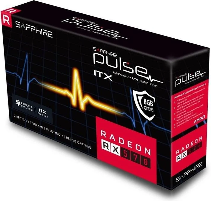 Sapphire Pulse ITX Radeon RX 570 8G G5, 8GB GDDR5, DVI, HDMI, DP, lite retail