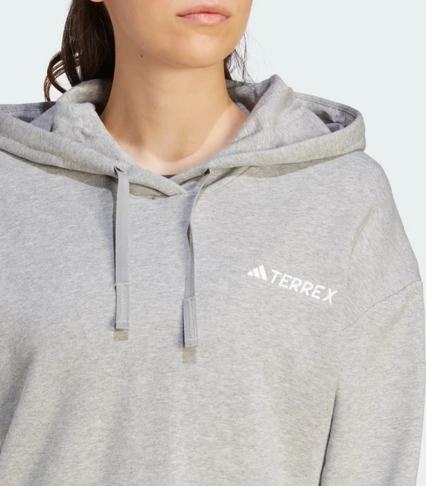 adidas Terrex Logo Hoodie medium grey heather (Damen)