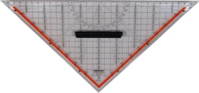 Rumold Geodreieck 32.5cm, mit Griff, transparent
