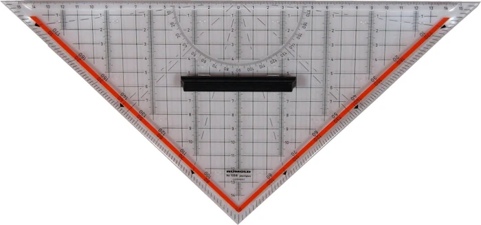 Rumold Geodreieck 32.5cm, mit Griff, transparent (1058)