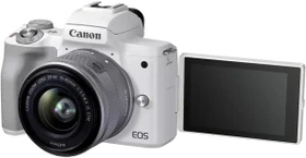 Canon EOS M50 Mark II weiß mit Objektiv EF-M 15-45mm 3.5-6.3 IS STM