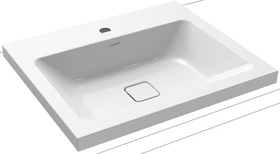 Kaldewei Cono 3083 Aufsatzwaschtisch 60x50x4cm, Perl-Effekt, cool grey 70