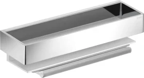 Keuco Edition 11 Duschablage mit Glasabzieher schwarzchrom gebürstet/aluminium silber-eloxiert