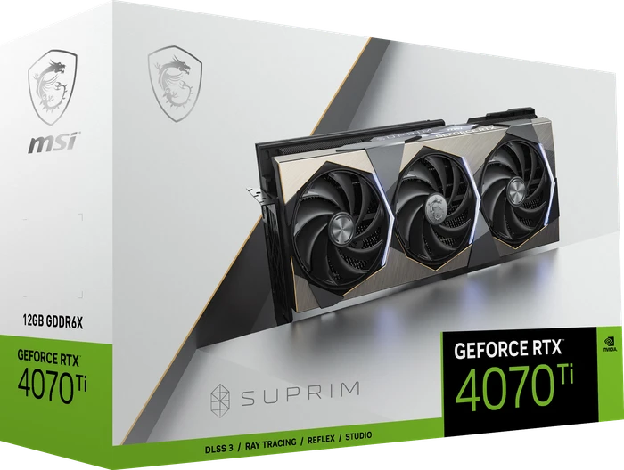 MSI GeForce RTX 4070 Ti Suprim 12G, 12GB GDDR6X, HDMI, 3x DP