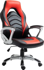 CLP Foxton Kunstleder Gamingstuhl, schwarz/rot